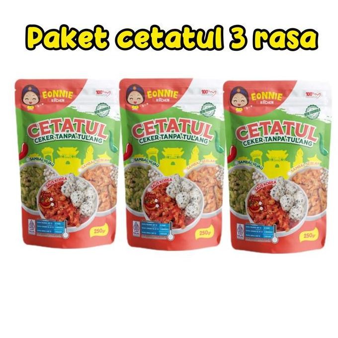 

PAKET CETATUL ISI 3 VARIAN MIX seblak, korea, sambal Hijau