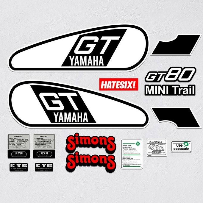Sticker Decal Yamaha GT80 GT 80 Minitrail Hatesix