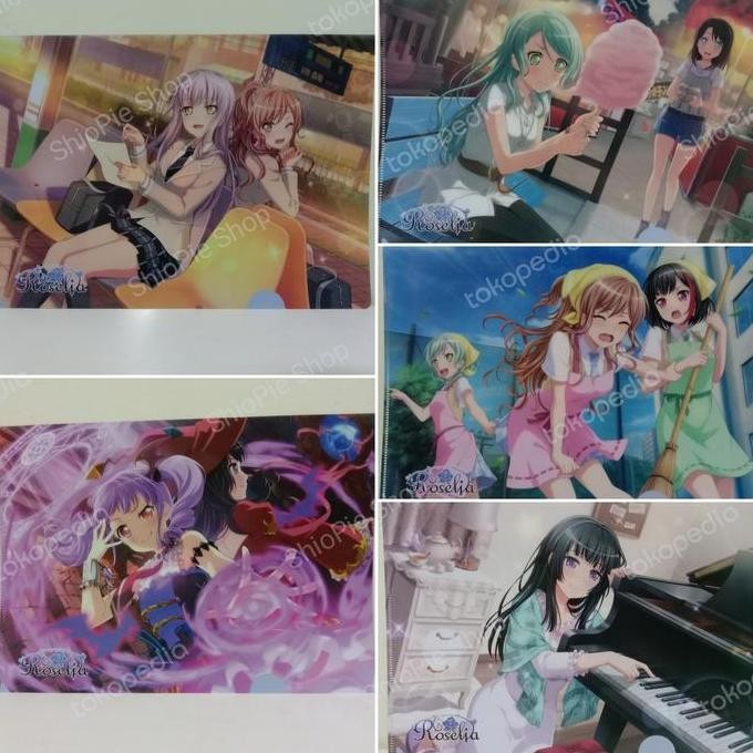 

BanG Dream Girls Bad Party Roselia x Lawson clearfile clear file A4