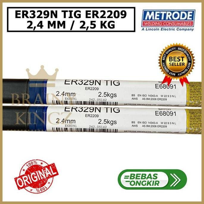 ready  Kawat Las Duplex Metrode ER329N / ER2209 ukuran 2,4mm, 2.5 kg ER 2209
