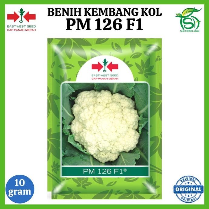 Benih Kembang Kol Pm 126 F1 (10 Gram) - Bibit Bunga Cap Panah Merah - Benih Unggul Siap Tanam