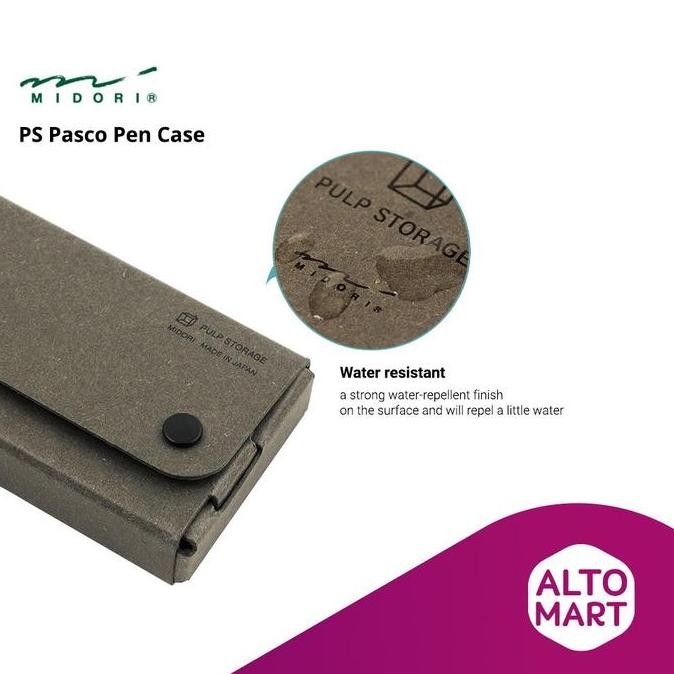 

Midori Pasco Pen Case Pencil Kotak Pensil Recycled Pulp Paper New Stok
