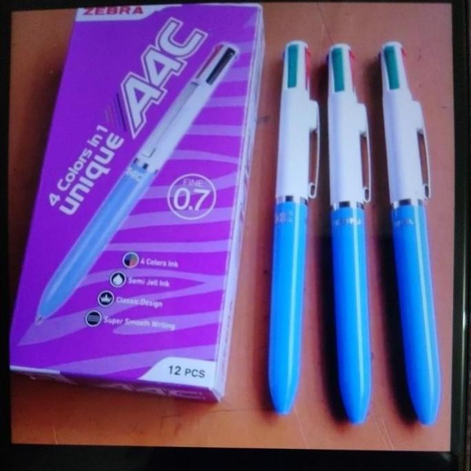 

Pulpen 4 Warna Zebra A4C 1 Lsn (12 Pcs) New Stok
