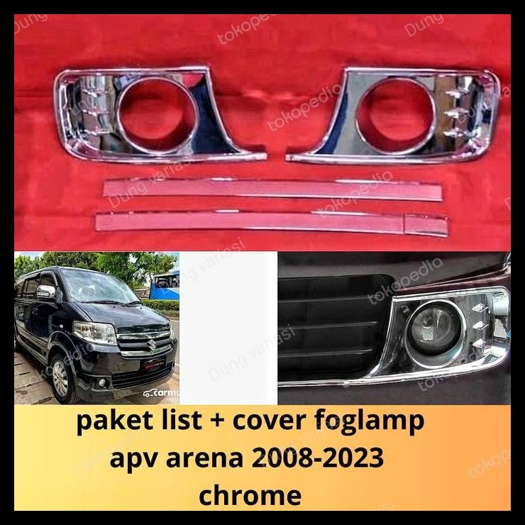 TERMURAH PAKET RING FOGLAMP + LIST FOGLAMP APV ARENA 2008 2010 2012 2023 CHROME 