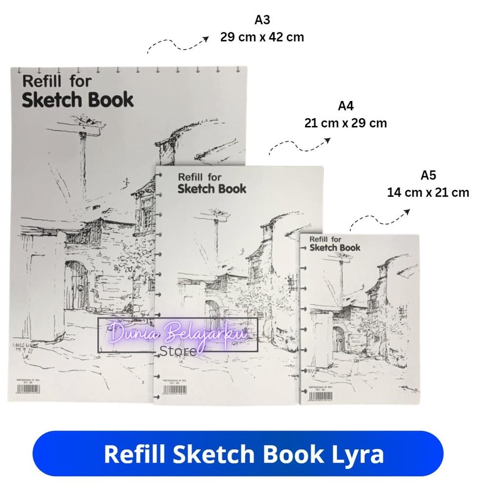 

Gh-45 Lyra Sketchbook A3 - A4 - A5 Refill Buku Sketsa Gambar 150 Gsm Gh-45