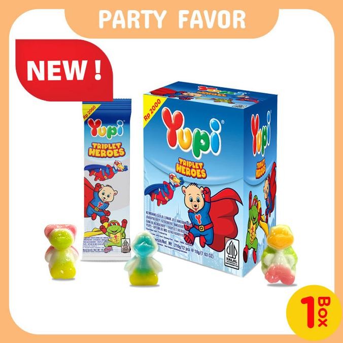 

Yupi Triplet Heroes Big | Isi 12 Pack @ 18 Gr
