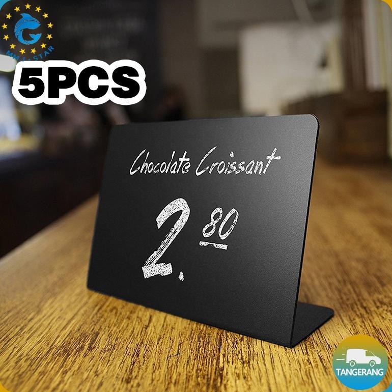 

As23 5 PcsPapan Tulis Kapur Food Buffet Mini/Acrylic Mini Chalkboard/Papan Tulis Kapur Mini/Papan Kapur Menu Cafe As23