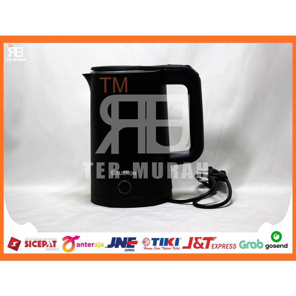 TEKO LISTRIK TERMOS SUBRON HITAM KWALITAS 1 KETTLE TEKO SUBRON BLACK PEMANAS AIR KETTLE TEKO SUBRON 