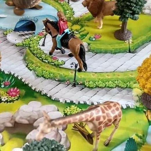 Gambar Map Diorama Maket Kebun Binatang Miniatur Hewan No Tomica Ania LJ