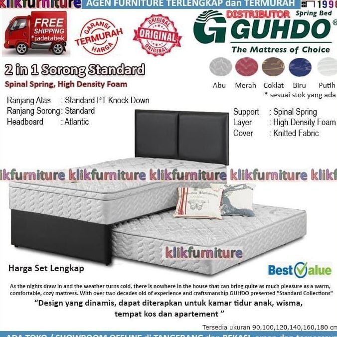 Promo Springbed Guhdo 2In1 Standard Sorong Bawah 120X200Cm