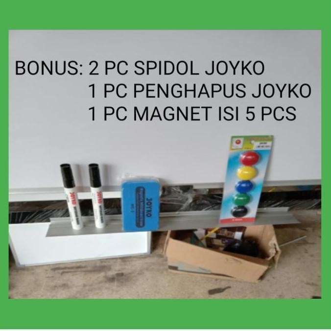 

Papan Tulis Whiteboard Magnet Standing Double Face Zettaki 90X120Cm New Stok