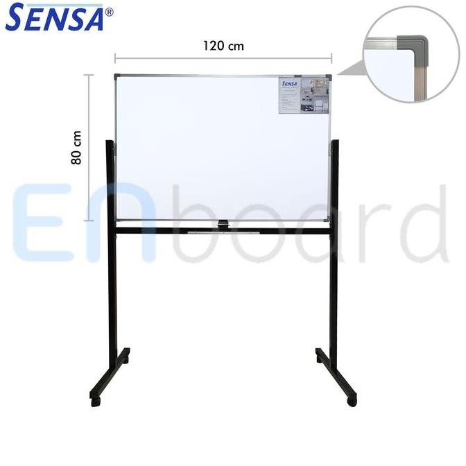 

Papan Tulis Whiteboard Standing Magnet Double Face Sensa 80 X 120 Cm New Stok