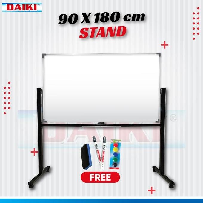 

Papan Tulis Putih Single Face Stand Uk 90X180 Cm New Stok