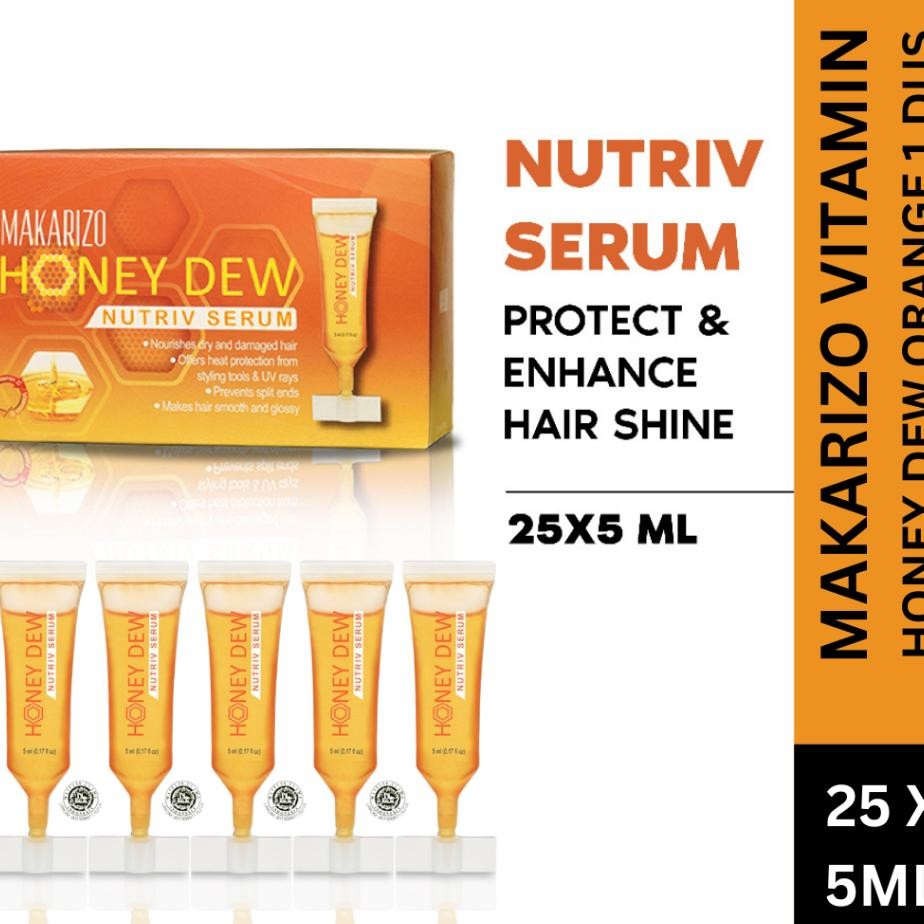 Makarizo Vitamin Honey Dew Nutriv Serum 25Pcs1Box Serum Vitamin Rambut Halus Rusak