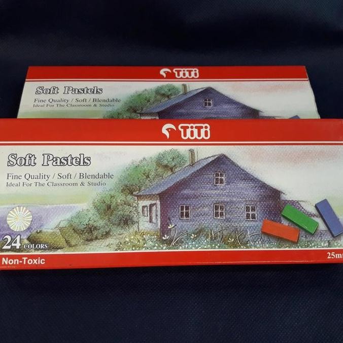 

Titi Crayon Titi Soft Pastels Non Toxic 24 Warna Panjang 25mm Kualitas Halus Cocok Untuk Kelas & Studio - Stationery