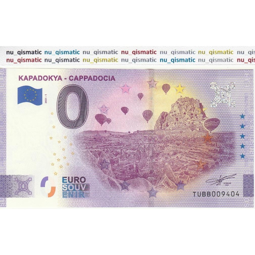 Uang 0 Zero Euro 2021, Kapadokya Cappadocia, UNC Baru Super Gress DiM
