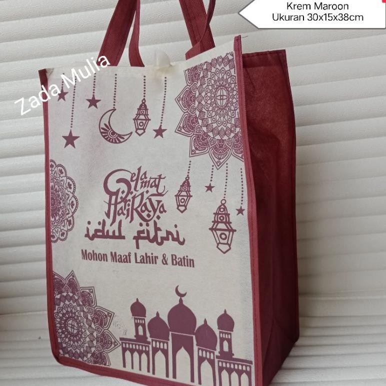 

gf-5 gs-56 12 Pcs Tas Parcel Lebaran Besar Ukuran 30x15x40 Cm, Hampers Hari Raya Idul Fitri Goodie Bag Lebaran Sale Viral