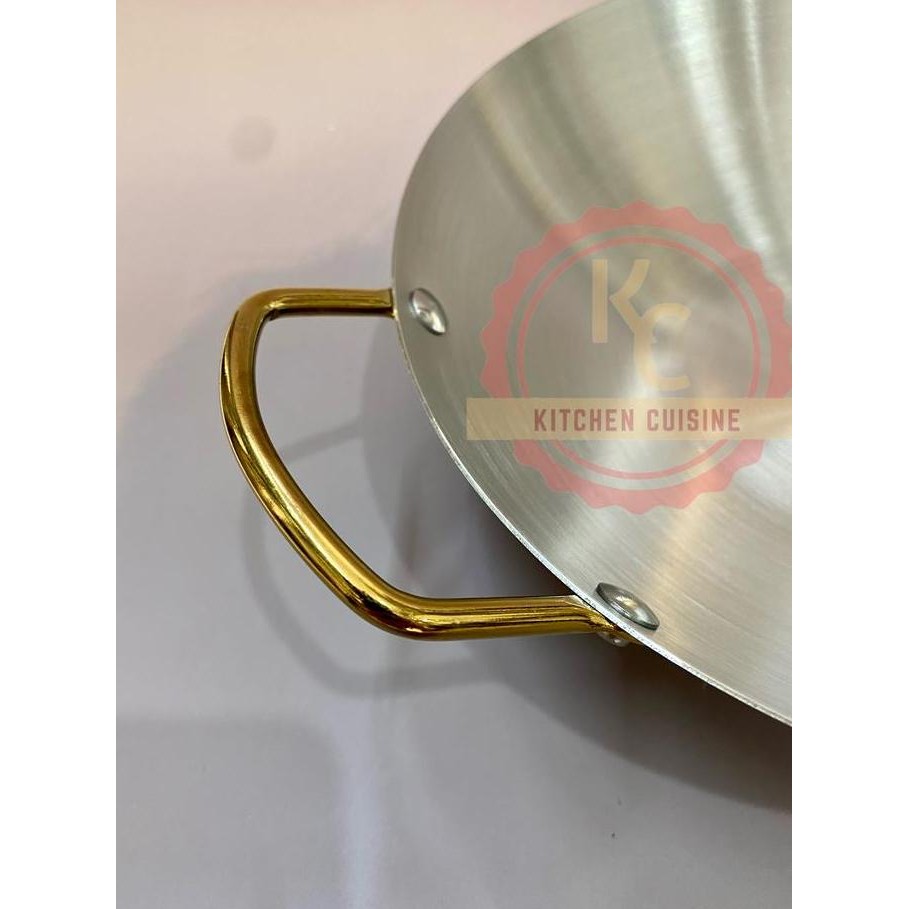 Promo Kuali Kecil Stainless Steel Tebal Anti Lengket Gagang Emas