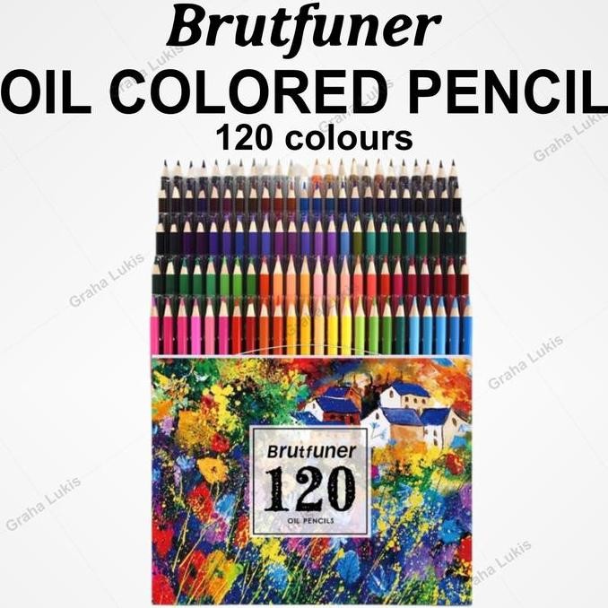 

BRUTFUNER Oil Base Color Pencil / Pensil Warna Set 120 Warna