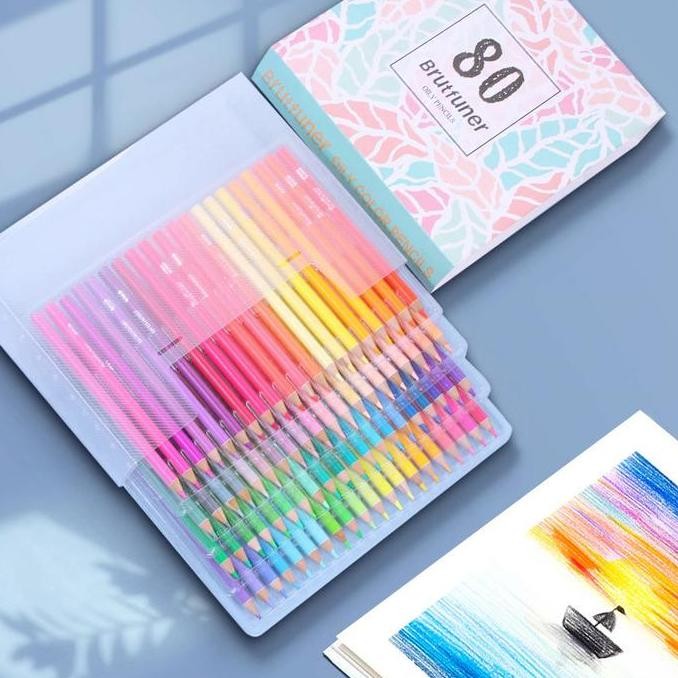 

Brutfuner 80 color light color oily colored pencil sketch drawing