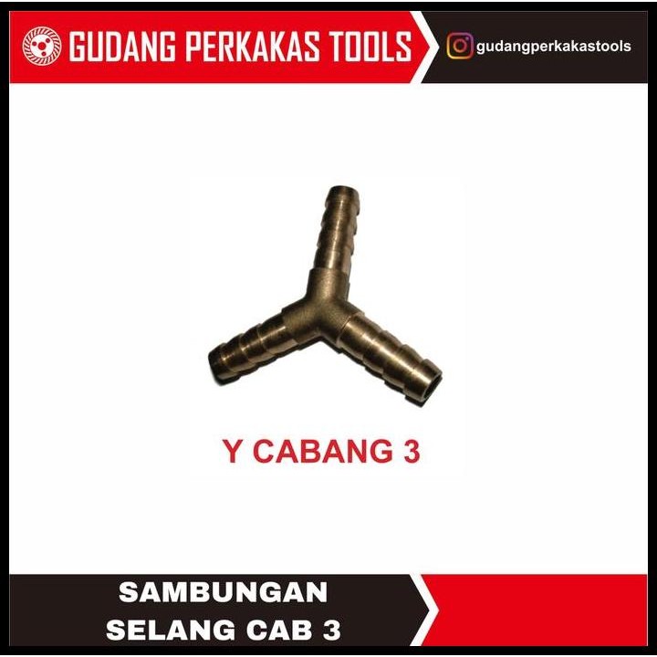 TERMURAH SAMBUNGAN SELANG Y CABANG 3 UKURAN 6MM 