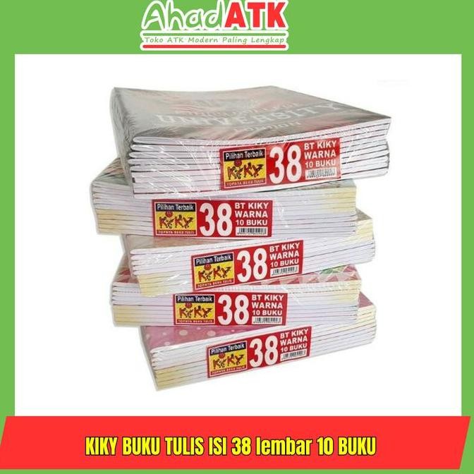 

BUKU TULIS KIKY 38 LEMBAR 1 PACK ISI 10 BUKU KIKY BUKU SEKOLAH