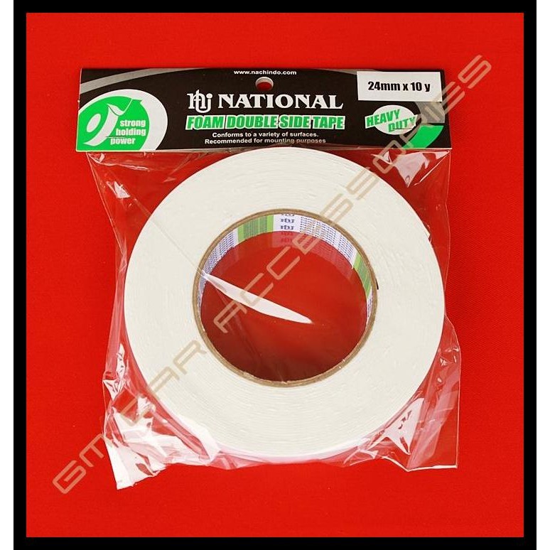 

TERMURAH DOUBLE FOAM TAPE NATIONAL WHITE 24 MMX10 YARDS !!!!!!
