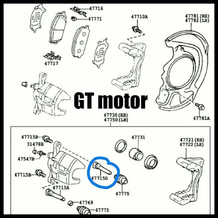 BEST DEAL PEN CALIPER REM RODA DEPAN ATAS LEXUS RX300, LEXUS RX330, LEXUS RX350 