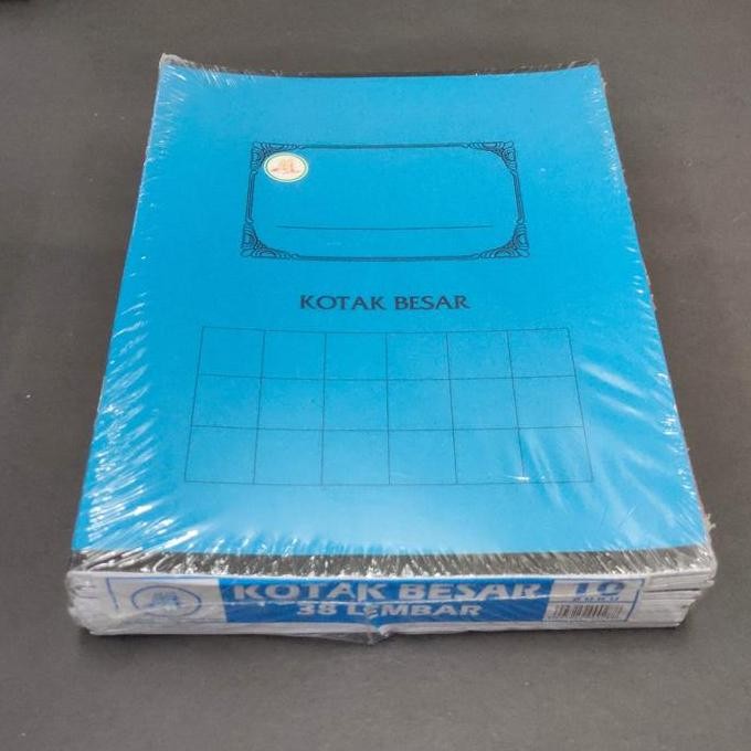 

BUKU TULIS KOTAK BESAR/MERK AA/1BUKU 38LEMBAR/1PAK ISI 10BUKU