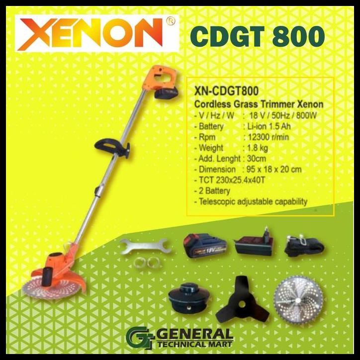 DISKON XENON CDGT800 ALAT POTONG RUMPUT BATERAI CORDLESS CDGT 800 TERMURAH 