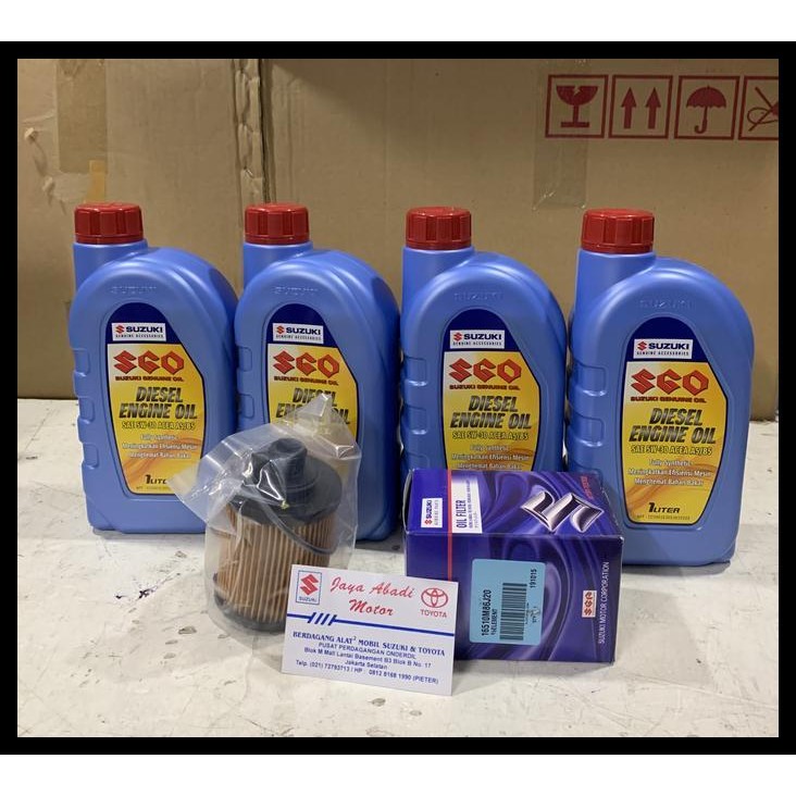 HOT DEAL PAKET GANTI OLI ERTIGA DIESEL FULL SYNTHETIC + FILTER OLI ORIGINAL SGP 
