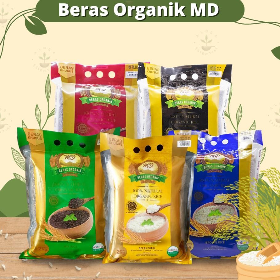 

Md Organic Rice Beras Organik Md Beras Merah Putih Pandan Wangi Hitam Coklat Mix Md 2Kg Beras Organik