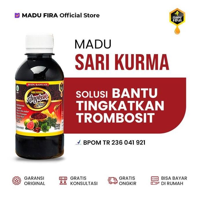 

TERMURAH SARI KURMA MADU ANGKAK DARUSYIFA - MADU UNTUK TROMBOSIT & DBD