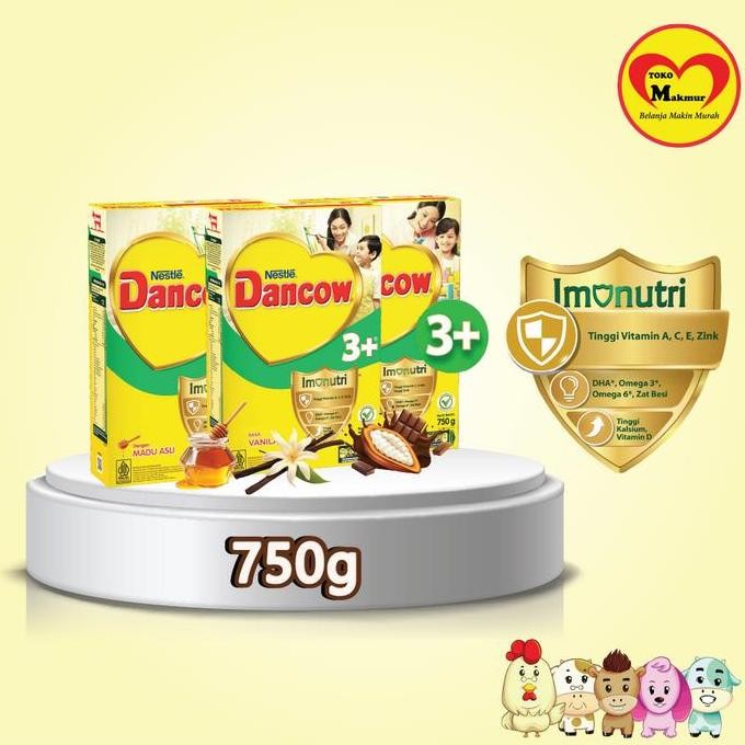 

TERMURAH DANCOW 3+ 750GR VANILA/MADU/COKLAT - SUSU BAYI BUBUK TOKO MAKMUR ASLI