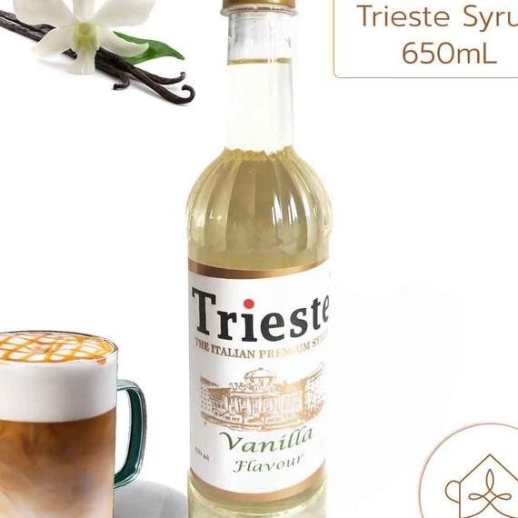 

Trieste Vanilla Syrup 650Ml Sirup Rasa Vanila Sirop Vanili Almond Avocado Blueberry Brown Fruit Green Peach Red Sugar Banana