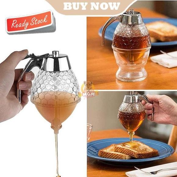 

TERMURAH DISPENSER MADU PRAKTIS 250ML - HONEY JAR AKRYL ANTI TUMPAH TUTUP TUANG