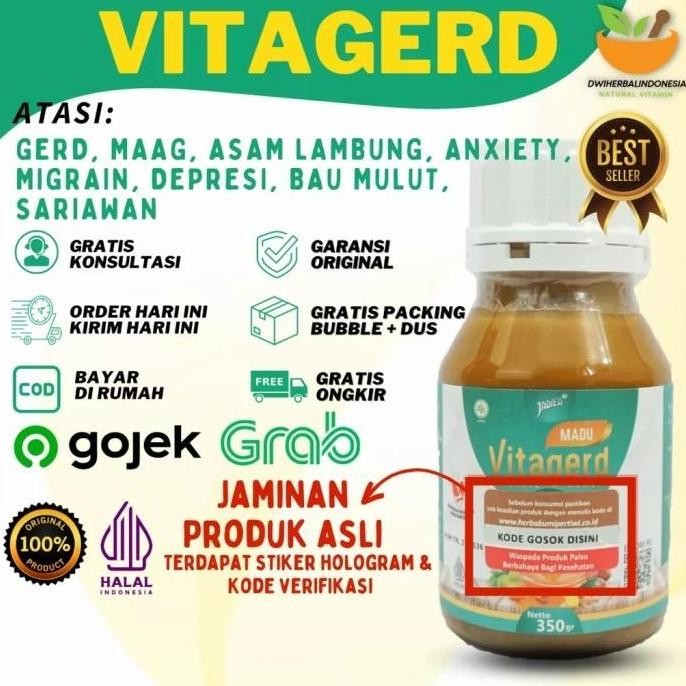 

TERMURAH MADU VITAGERD ORIGINAL - HERBAL ASAM LAMBUNG & MAAG ALAMI