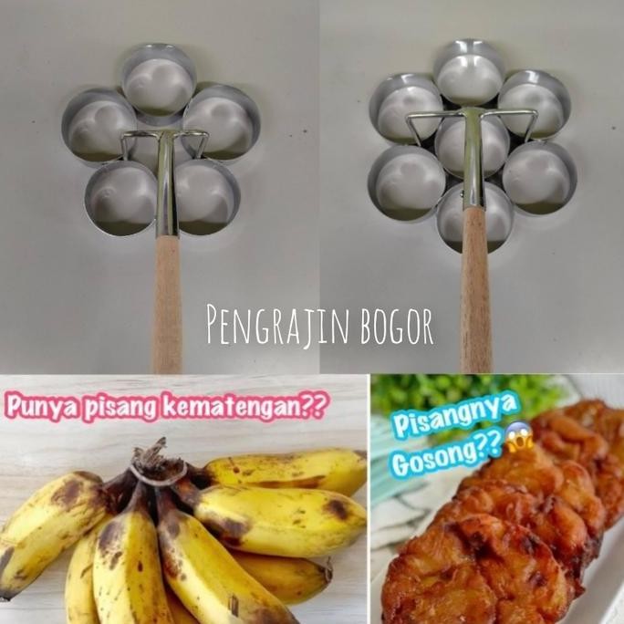 

TERMURAH CETAKAN PISANG GORENG MADU 5 LUBANG ALAT MASAK UNIK ANTI LENGKET