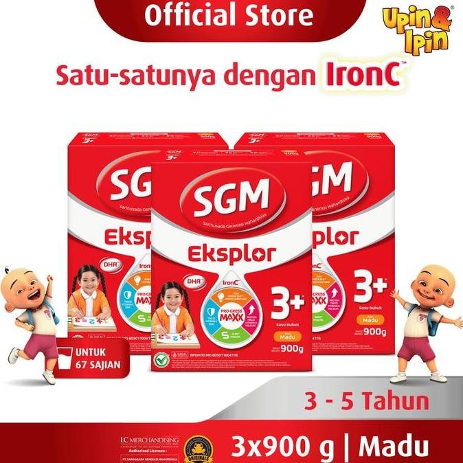 

TERMURAH SGM EKSPLOR 3+ MADU 3X900GR - SUSU ANAK DENGAN IRONC