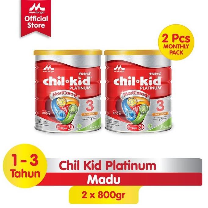 

TERMURAH PAKET BULANAN 2PCS CHIL KID PLATINUM MADU 800GR - SUSU ANAK 1-3 TAHUN