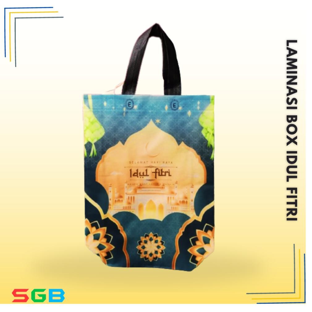 

gj-46 It34 1 LUSIN (12 pcs) TALI 38x45x8 & HANDLE BOX 30x40x10 LAMINASI IDUL FITRI - Goodiebag Murah Terlaris