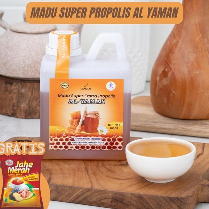 

TERMURAH MADU SUPER PROPOLIS AL YAMAN 500GR - MADU MURNI HERBAL PREMIUM