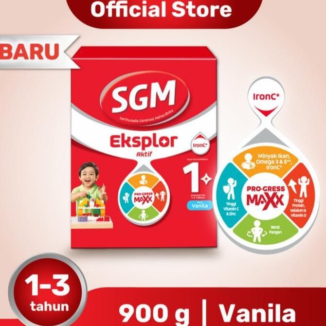 

TERMURAH SGM EKSPLOR 1+ RASA VANILLA MADU 900GR - SUSU ANAK USIA 1 TAHUN KE ATAS