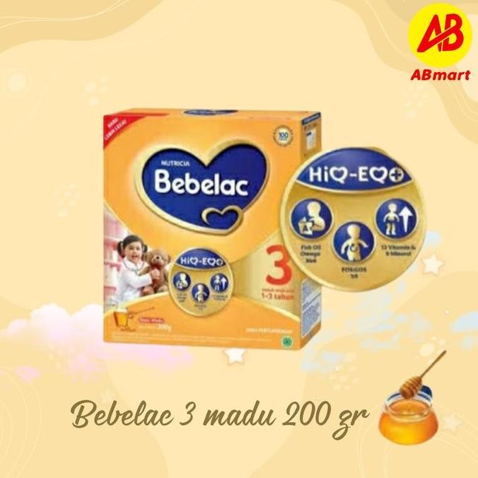 

TERMURAH SUSU BEBELAC 3 RASA MADU 200GR SUSU PERTUMBUHAN ANAK 1-3 TAHUN