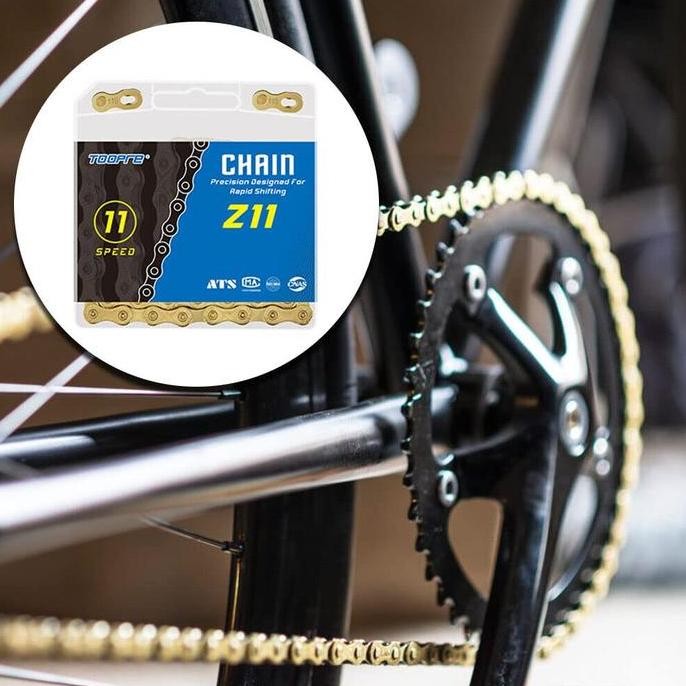 rantai sepeda gold TOOPRE bike chain 6 7 8 9 10 11 12 speed 8sp 9sp 10sp 11sp 12sp kmc vg rockbros e
