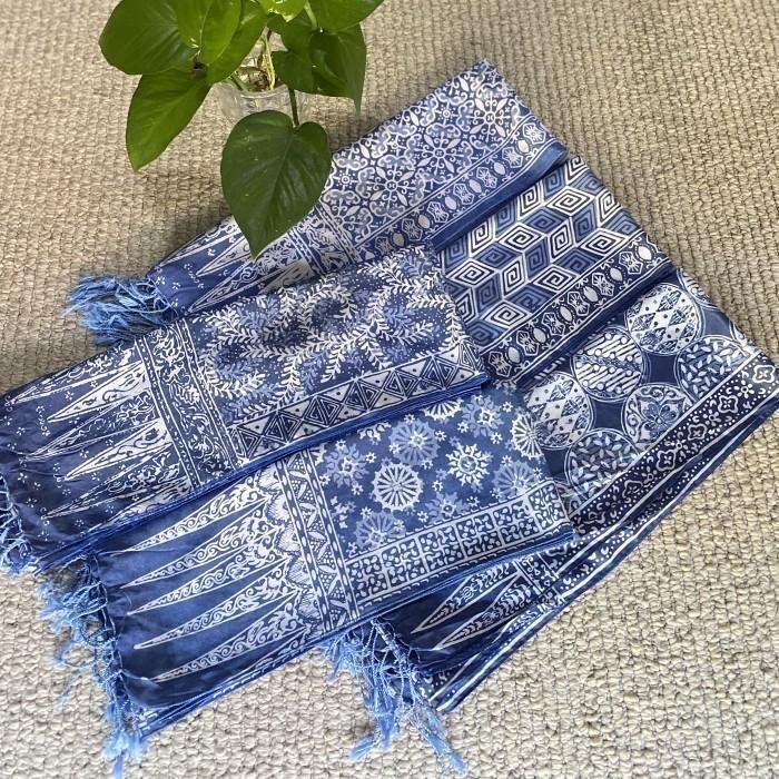 Scraft Winter Syal Batik Biru