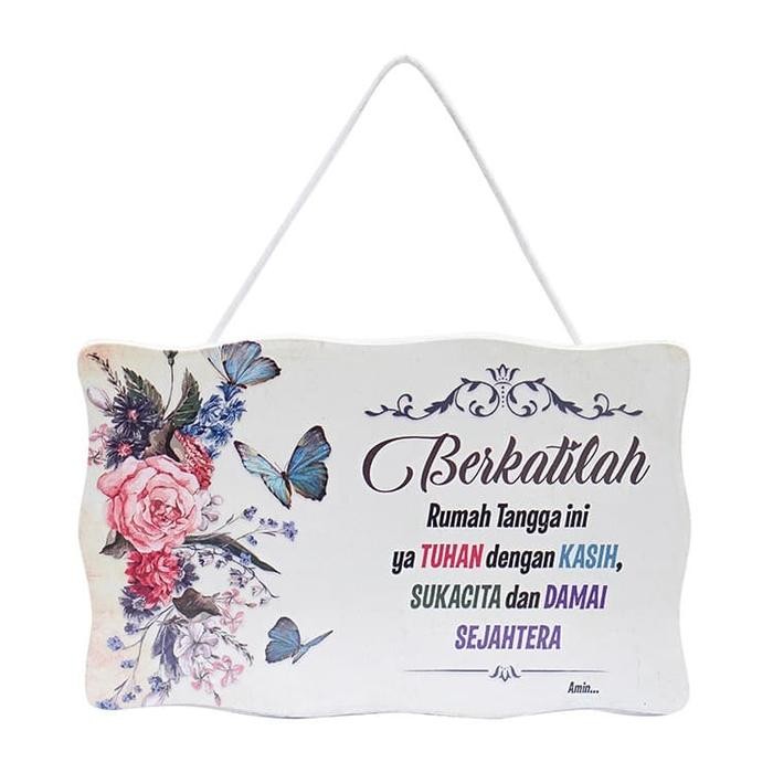 Hiasan Dinding Berkatilah Kupu-Kupu - Pajangan Dinding Kristen