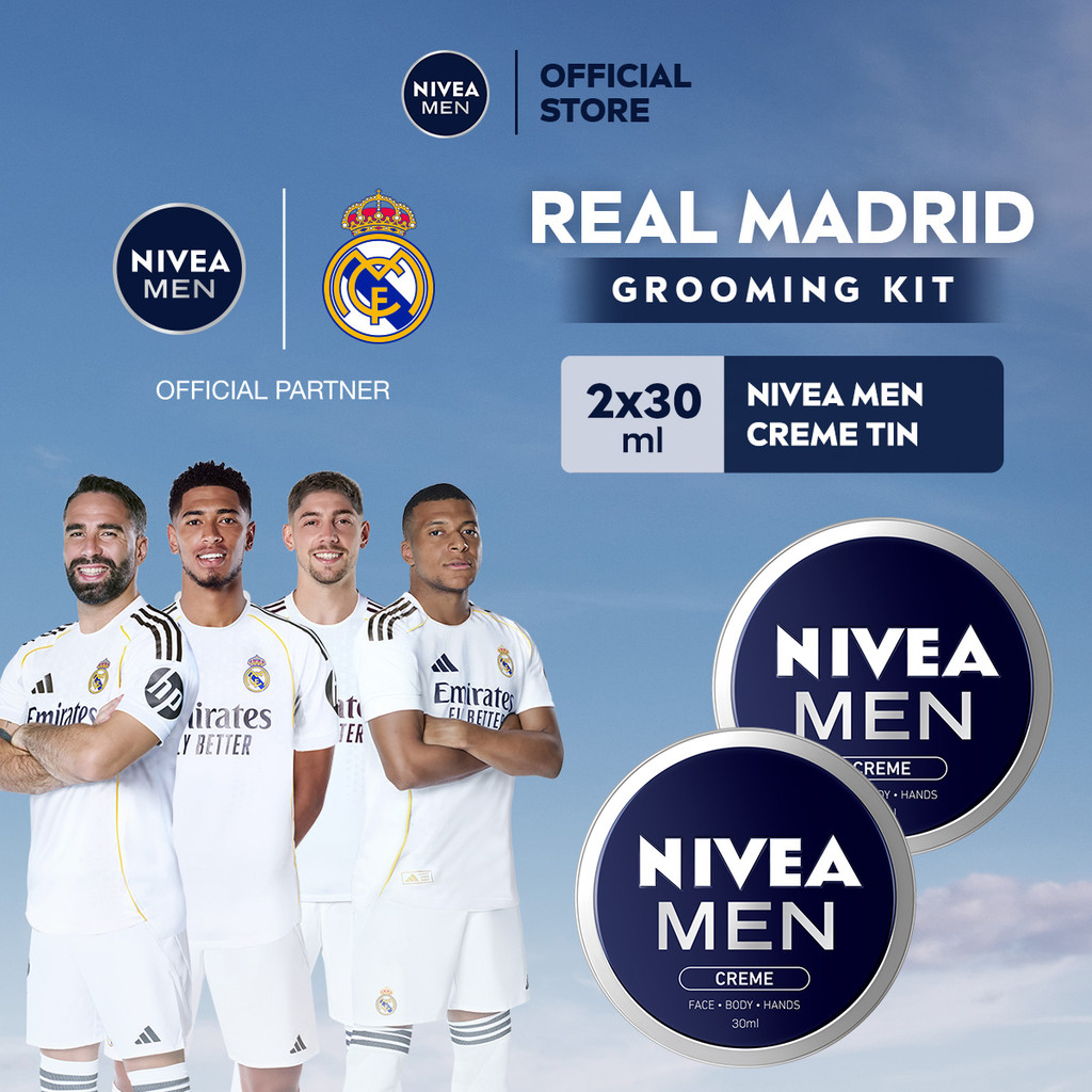 (PAKET HEMAT ISI 2) NIVEA MEN Cream Moisturizer Creme Tin 30ml - Hand body krim pria cream mosituriz