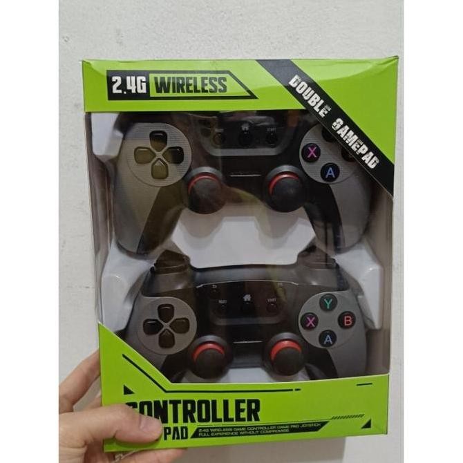 TERBARU GAMEPAD WIRELESS DOUBLE TURBO CONTROLLER PC LAPTOP JOYSTICK BLUETOOTH