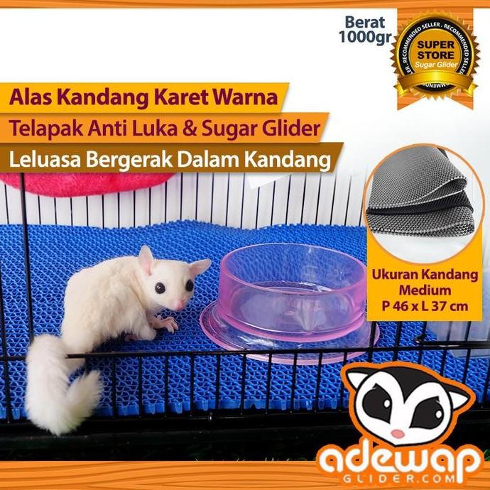 Alas Kandang Karet Tatakan Kotoran Hewan Sugar Glider Kucing Musang